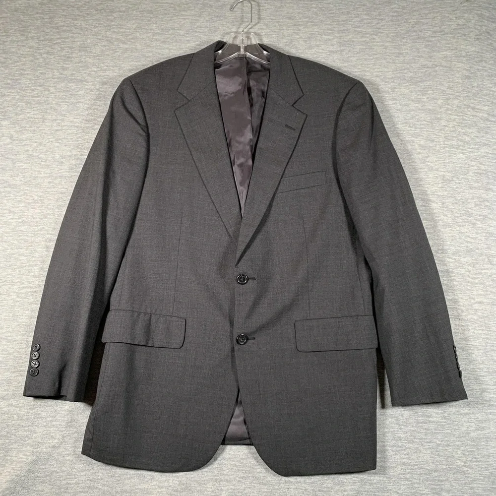 Brooks Brothers Suit Jacket‎ Mens 40 Regular Gray Wool 2 Button Blazer Made USA